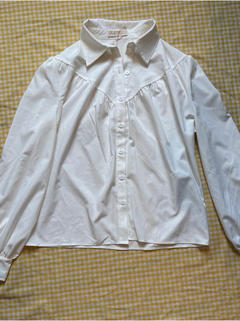 Lantern Long-Sleeve White Button-Up Shirt costume